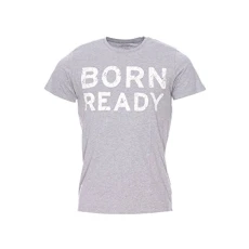 Men's S/S Varsity Tee Offwhite T-Shirt, Grey (Mid Grey Mel), Small