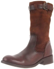 Women's Rocky Dolls Janis Leather Dark Brown Biker Boots Y00496PR663T2154 7 UK, 40 EU