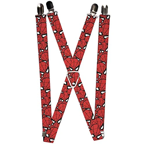 Men's Marvel Comics Suspenders - Spider-man Stacked Suspenders, Multi, One Size UK