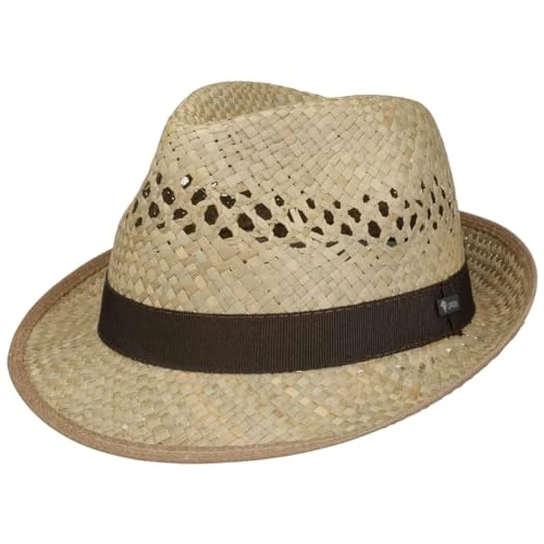 Classic Straw Hat (Trilby) Men/Women - Summer Hat with a Black Grosgrain Ribbon - Sun Hat Mad