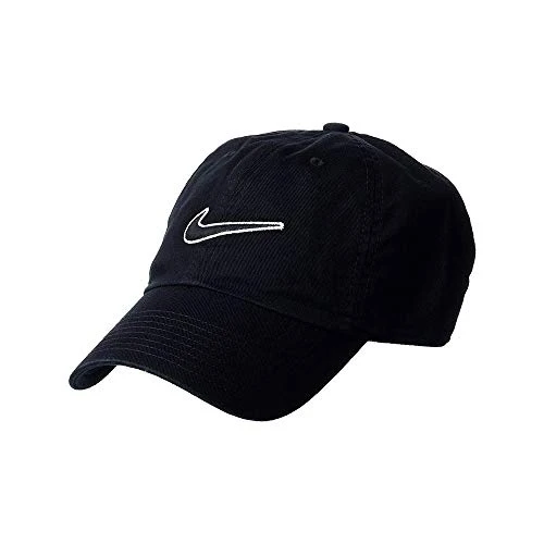 Men Heritage 86 Essential Swoosh Adjustable Cap - Black/Black, One Size