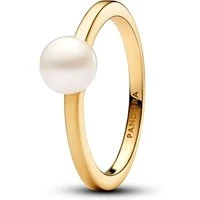 Treated Freshwater Cultured Pearl Gold Ring - 50  Ring