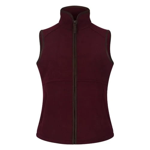 - Ladies Guildford Fleece Gilet - Wine - 8