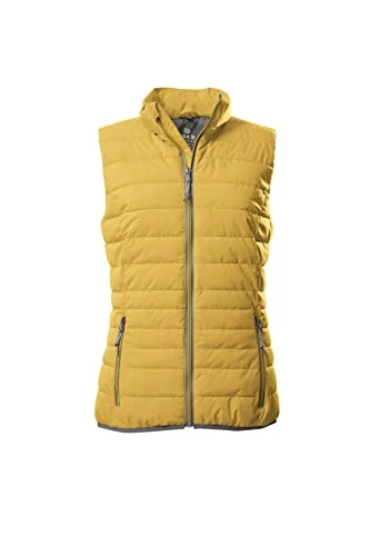 Sagany 39529-000 Women's Functional Quilted Vest in Down Look Burnt Yellow Size 36, Burnt yellow