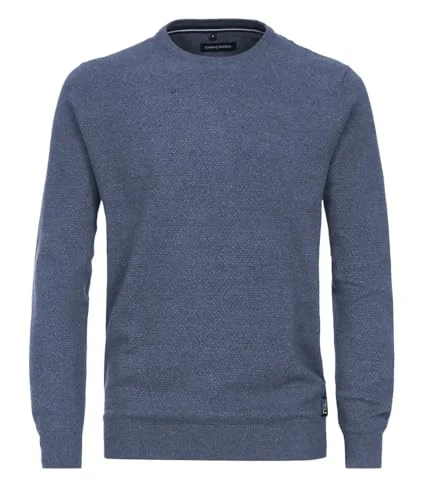 Casa Moda Men's Casual Fit Crew Neck Sweater Vintage Indigo (UK, Alpha, M, Regular, Regular, Indigo)