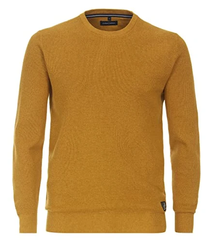 Casa Moda Men's O-Neck Crew Neck Jumper, 539 Yellow, L