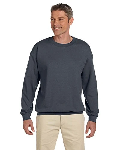 Men's Fleece Crewneck Sweatshirt, Style G18000, Dark Heather, M