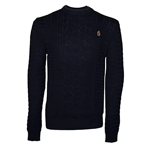 1977 Carter Johnson Knitwear Very Dark Navy Mens Jumper Navy Crew Neck M