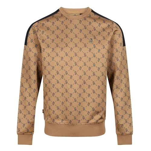 | Gazzas Tears M620373 Logo Overprint Crew Sweat Top - Caramel X-Large Camel