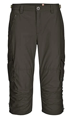 Men's Enrikono 3/4 trousers/outdoor Bermuda shorts, Green-anthracite, 52 (EU)