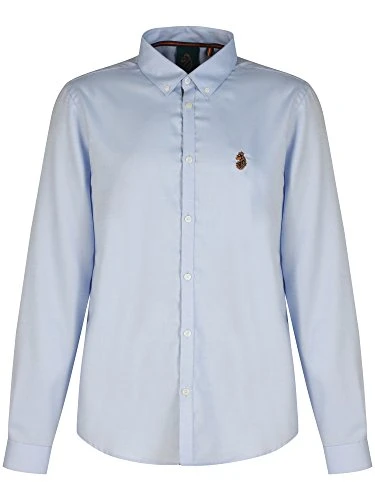 1977 Mens Cuffys Call Long Sleeve Button Down Shirt (S, Powder Blue)