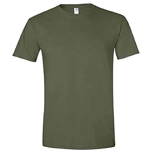 Mens Short Sleeve Soft-Style T-Shirt (S) (Military Green)