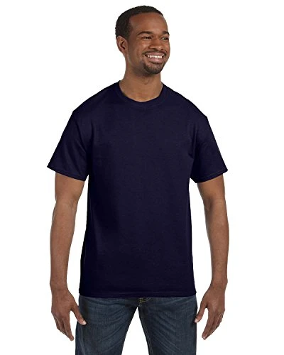 Mens Heavy Cotton Short Sleeve T-Shirt (4XL) (Navy)