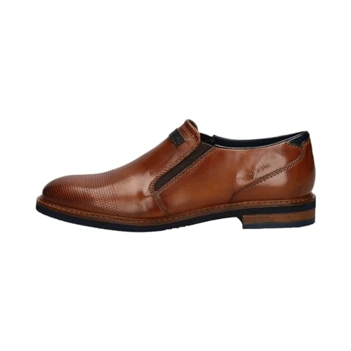 Men's Business Leather Shoes with Durable Impregnation and Extra Wide fit, Cognac Brown, 12 UK