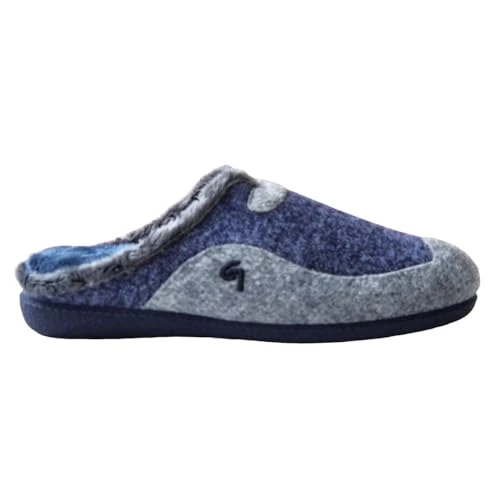 Men's slippers - Textile, Luzon Navy Dark Grey, 8.5 UK