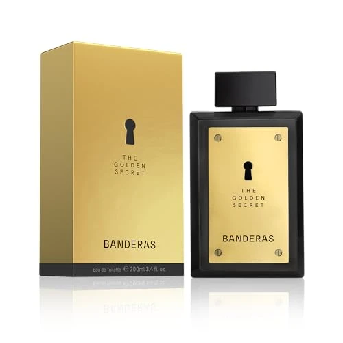 Banderas Perfumes - The Golden Secret - Eau de Toilette for Men - Long Lasting - Elegant, Dynamic and Masculine Fragrance - Mint and Apple Notes - Ideal for Day Wear - 200ml