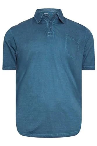 Big & Tall Washed Polo Shirt - Men's - M to 8XL Blue