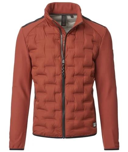 Mens Quilted Hyrbid Jacket Burnt Henna (UK, Alpha, M, Regular, Regular, Burnt Henna)