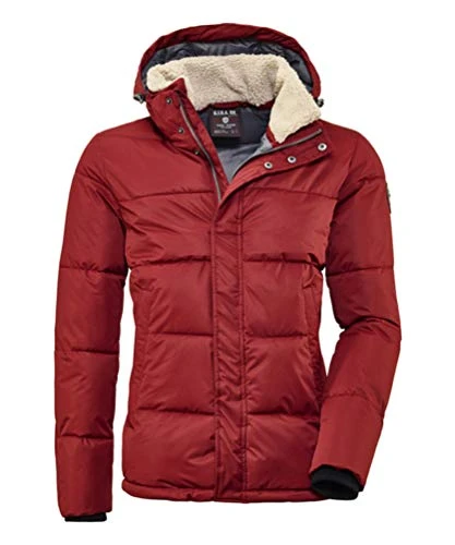 Ventoso Men's Quilted Jacket A Casual Functional Jacket in Down Look with Removable Hood, mens, Casual functional jacket in down look with zip-off hood, 35843-000, dark red, XL