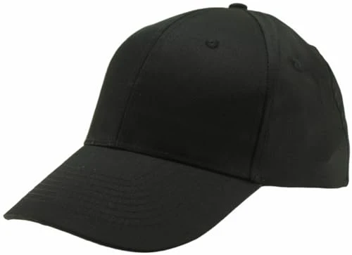 Mens Cotton Blend Baseball Cap in Black, size: One Size