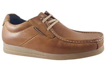 Event Dark Tan Leather Mens Shoes Standard Fit 9 UK