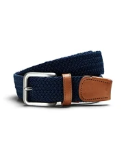 Men's Jacspring Woven Belt Noos Belt, Blue (Navy Blazer Navy Blazer), 90