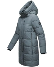 Karumikoo XVI Women's Winter Coat Warm Quilted Coat Long with Hood XS-XXL, Stormy Blue, XXL