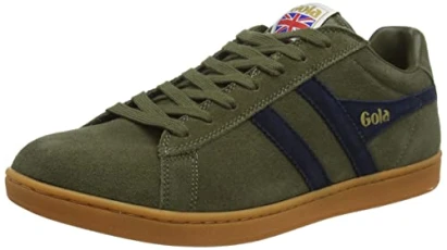 Men's Equipe Suede Sneaker, Khaki/Navy/Gum, 9 UK