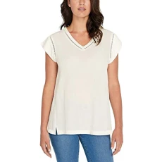 BUFFALO Ladies' V-Neck Top (XXL, White)