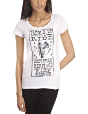 Lila Shortsleeve Printed Women's T-Shirt White Small