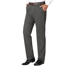 Men's Daily Casual Trousers Plain Full Body Trousers Slim Pocket Zip Trousers Work Fashion Trousers 