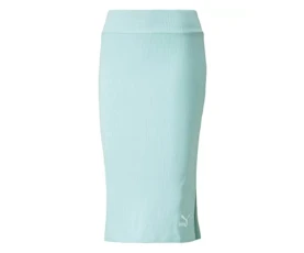 Classics Ribbed Midi Skirt Womens Active Skirts Size S, Color: Teal