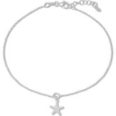 Recycled Silver Starfish Anklet - 23cm