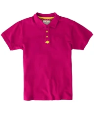 Men's Classic Short Sleeve Cotton Polo Shirt, Magenta, M