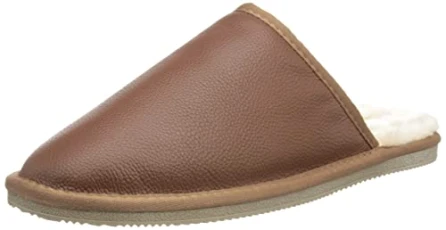 Men's Coady Leather Slipper, Tan, 11 UK