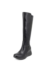 Women's High-Top Wedge Boots X27-88 Black, 4 UK