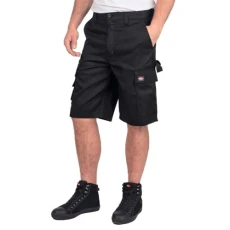 Classic Multi Pocket Cargo Heavy Duty Easy Care Workwear Shorts, Black, 40W