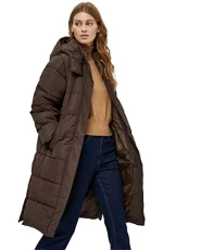 Women's Gaby Puffer Coat 5661 Slate Brown M