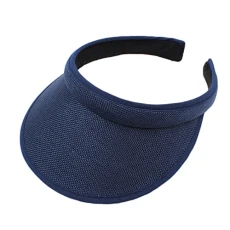 Wide Brim Beach Sun Visor Hat Women Men Sport Visor Caps for Tennis Golf Running Navy