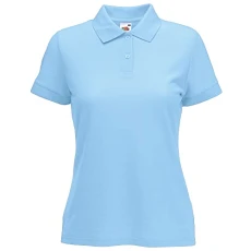 Womens Lady-Fit 65/35 Short Sleeve Polo Shirt (M) (Sky Blue)