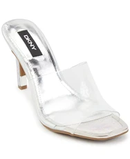 Women's Open Toe Fashion Pump Heel Sandal Heeled, Clear Bronx, 7 UK