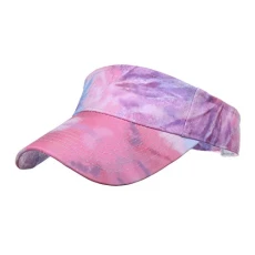 Sport Sun Visors Hat for Women Men Girl Tie Dye Adjustable Travel Cap Golf Tennis Running Summer Out