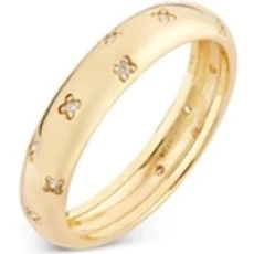 Gold Galaxy Star Band Ring - Ring Size 52 Gold