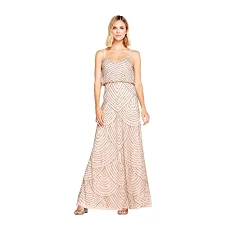 Women's long dresses, Taupe/Pink, 14 UK