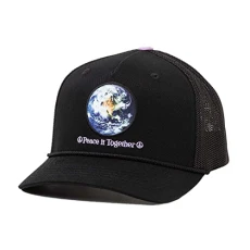 Women's Black Graphic Trucker Flex Fit Cap Headgear