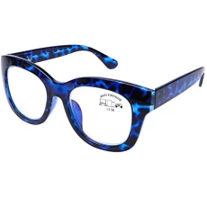 Blue Light Blocking Reading Glasses 1.5 Blue Tortoise Large Frame Square Lens Spring Hinge Computer Readers for Women/Men