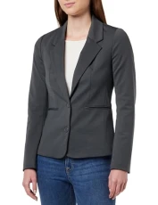 Women's Vmlucca Ls Slim Jersey Blazer Noos Blazer , Grey Pinstripe,XL