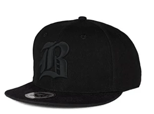 Snapback Baseball Cap Cap Hat Snapback 3D Gothic B Hip-Hop (B Black Black)