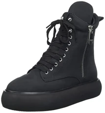 Women's Shoes Aken Boot Sneaker Inner Zip, Black, 4 UK