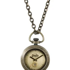 Women's Metallic Ladies Antique Gold Dial Chain Watch